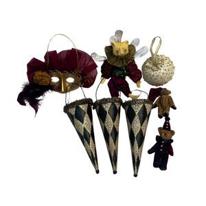 Christmas Holiday Cirque Du Soleil decor Christmas Tree Ornaments Lot of 8
